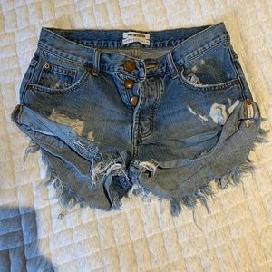 Free People jean shorts